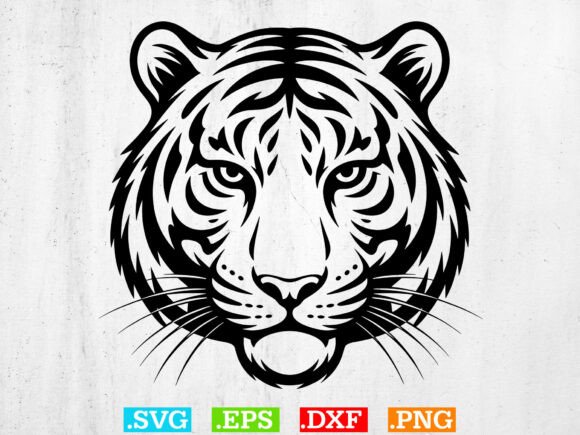 Download Tiger Svg, Tiger Head SVG, Digital FIles - Svg Collection