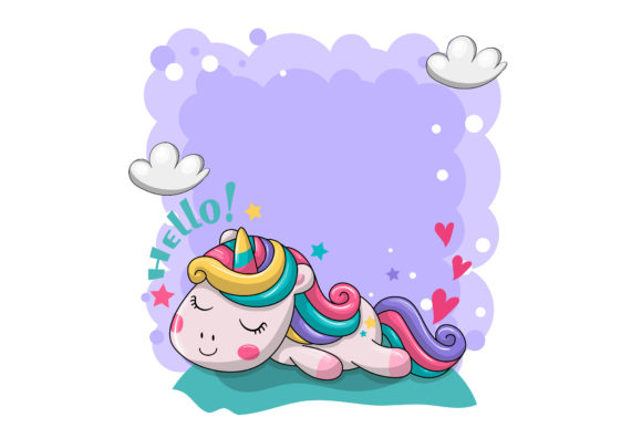 Download Cute Lazy Baby Unicorn Illustration - Unicorn Collection