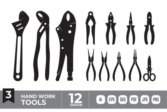 Download Hand Work Tools Vector Bundle - Hand Collection