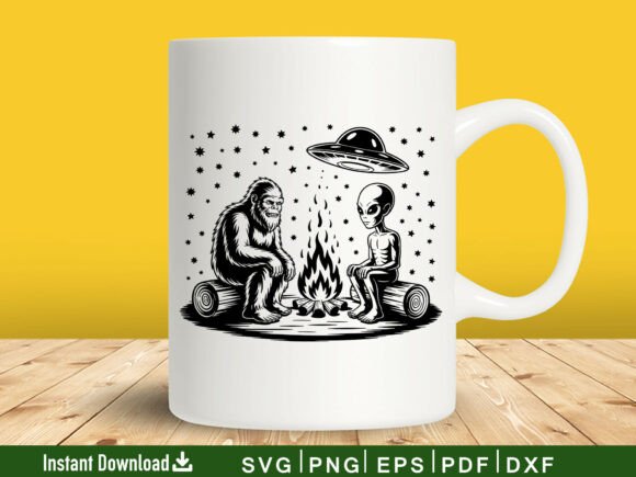 Download Bigfoot and Alien Svg, Cricut File - Svg Collection