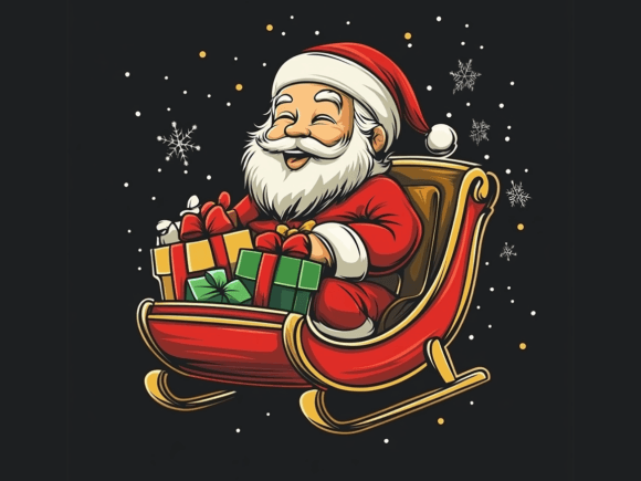 Download Santa Snowmobile Christmas Vector Art - Santa Collection