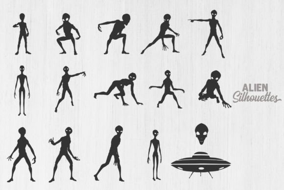 Download Alien SVG Cut File, Alien Silhouettes - Svg Collection