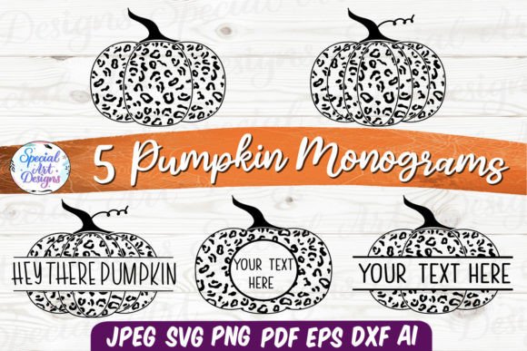Download Leopard Pumpkin Monogram Svg Bundle - Premium Bundle