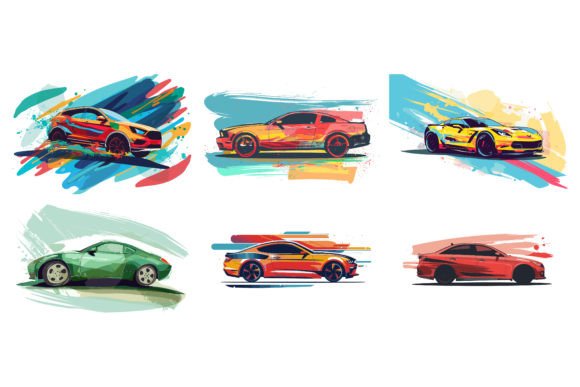 Download Car Vector Flat Design with Brush - Premium Resources