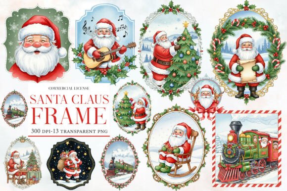 Download Santa Claus Frame Clipart - Santa Collection