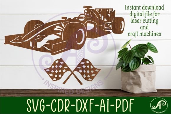 Download Race Car Wall Sign, SVG File. Vector Cut - Svg Collection