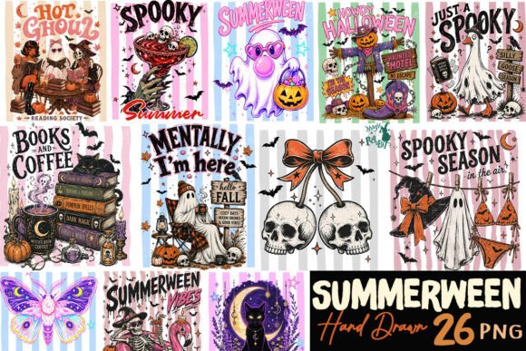 Download Summerween Hand Drawn Stripes Bundle - Hand Collection
