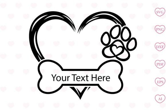 Download Dog Paw with Heart, Dog Svg Monogram - Svg Collection