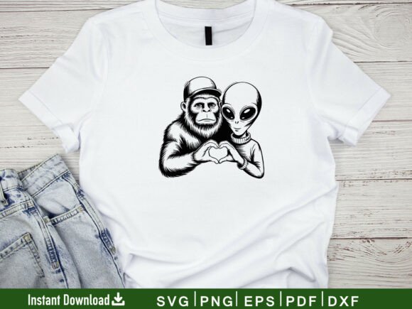 Download Bigfoot and Alien Svg, Cricut File - Svg Collection