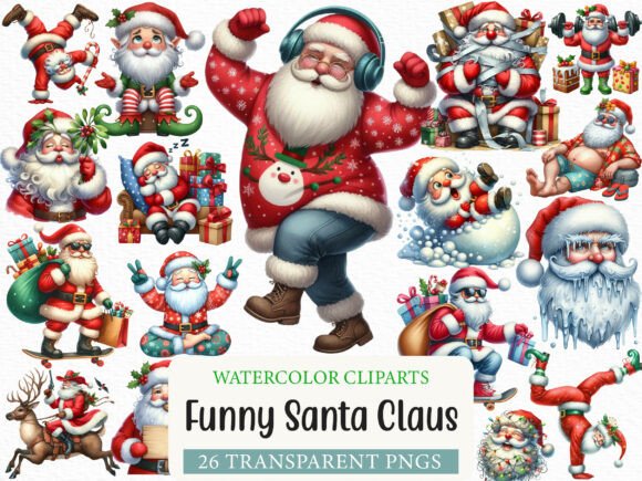 Download Funny Santa Claus Christmas Sublimation - Santa Collection