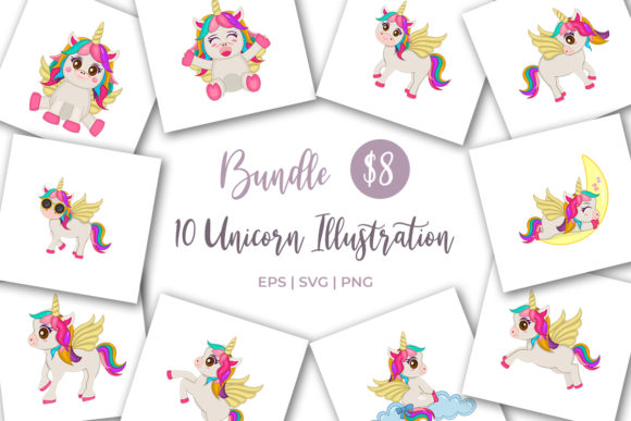 Download Unicorn Illustration Bundle - Unicorn Collection