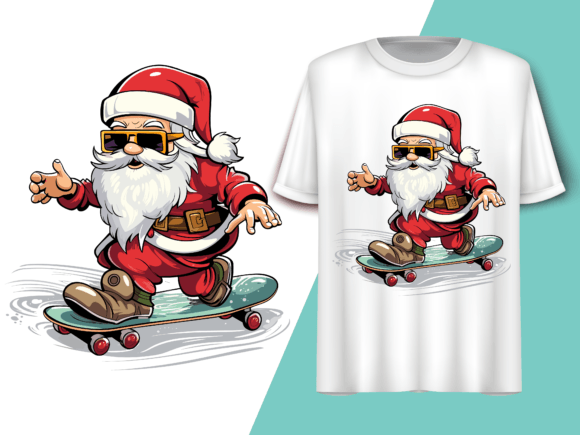 Download Christmas Santa Claus Skateboard Vector - Santa Collection
